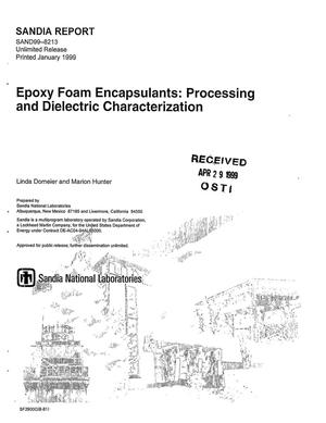 Epoxy Foam Encapsulants: Processing and Dielectric Characterization