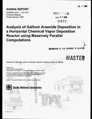 Analysis of gallium arsenide deposition in a horizontal chemical vapor deposition reactor using massively parallel computations