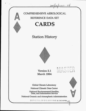 CARDS - comprehensive aerological reference data set. Station history, Version 2.1