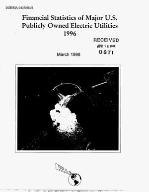 Financial statistics major US publicly owned electric utilities 1996