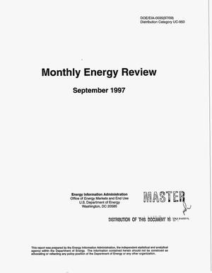 Monthly energy review, September 1997
