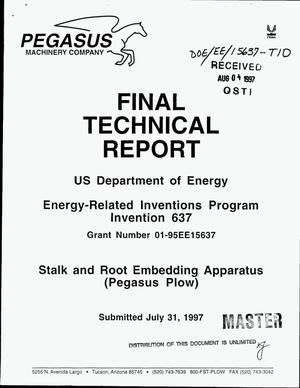 Energy-related inventions program invention 637. Final technical report