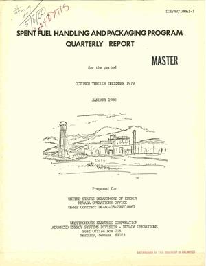 Spent fuel handling and packaging program. Quarterly report, October-December 1979