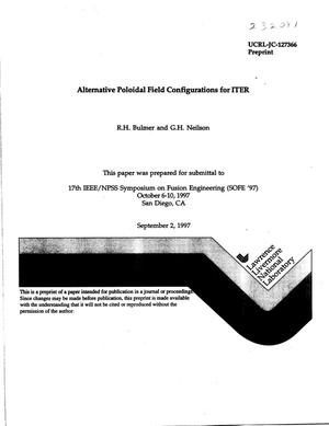 Alternative poloidal field configurations for ITER