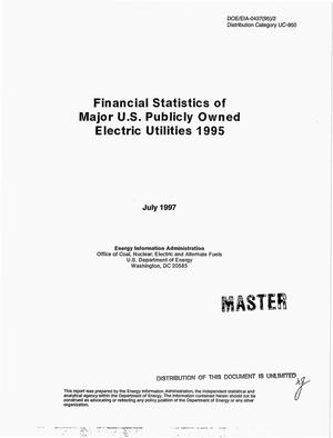 Financial statistics of major U.S. publicly owned electric utilities 1995