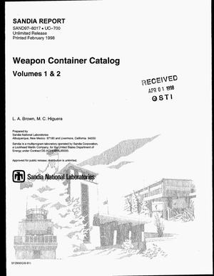 Weapon container catalog. Volumes 1 & 2