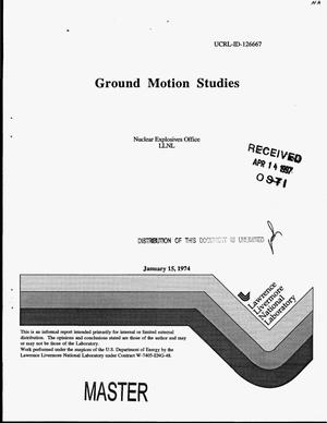 Ground motion studies