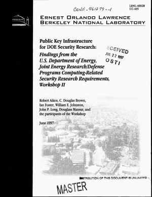 Public key infrastructure for DOE security research