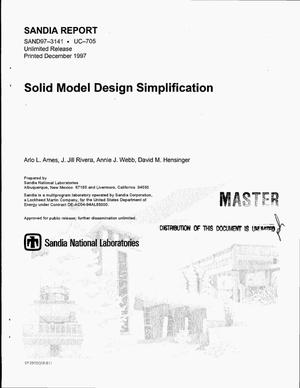 Solid model design simplification