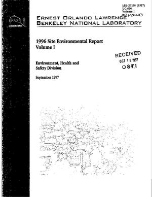 1996 Site environmental report. Volume I