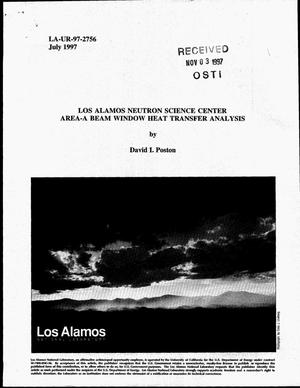 Los Alamos Neutron Science Center Area-A beam window heat transfer alalysis