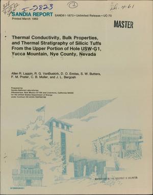 Thermal conductivity, bulk properties, and thermal stratigraphy of silicic tuffs from the upper portion of hole USW-G1, Yucca Mountain, Nye County, Nevada