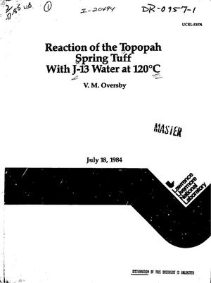 Reaction of the Topopah Spring Tuff with J-13 water at 120{sup 0}C