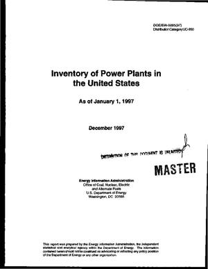 Inventory of power plants in the United States as of January 1, 1997