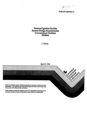 National Ignition Facility system design requirements conventional facilities SDR001