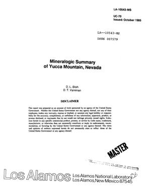 Mineralogic summary of Yucca Mountain, Nevada