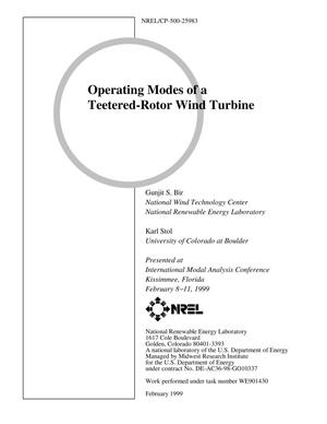 Operating Modes of a Teeter-Rotor Wind Turbine