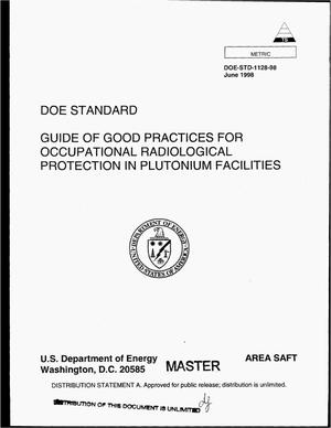 Guide of good practices for occupational radiological protection in plutonium facilities