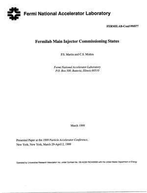 Fermilab Main Injector commissioning status