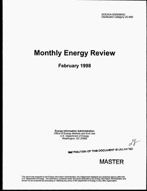 Monthly Energy Review, February 1998
