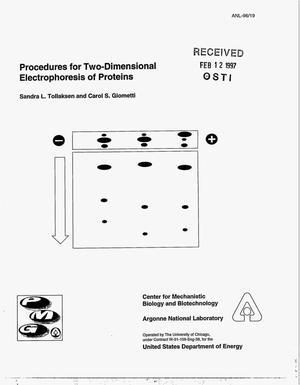 Procedures for two-dimensional electrophoresis of proteins