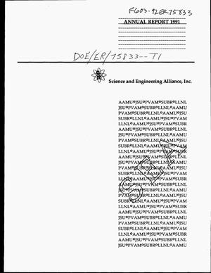 Annual report 1991 - Science and Engineering Alliance, Inc.