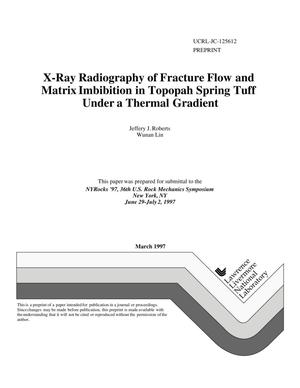 X-ray radiography of fracture flow and matrix imbibition in Topopah Spring Tuff under a thermal gradient