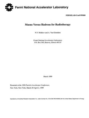 Muons versus hadrons for radiotherapy