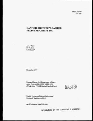 Hanford prototype-barrier status report: FY 1997