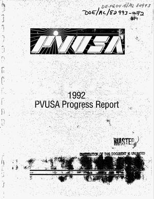 1992 PVUSA progress report