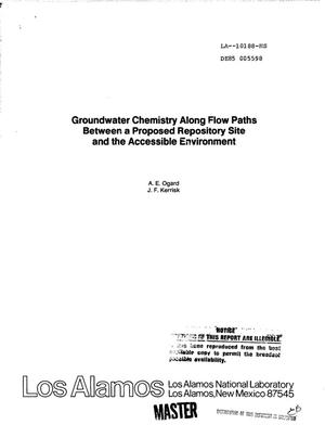 Groundwater chemistry along flow paths between a proposed repository site and the accessible environment