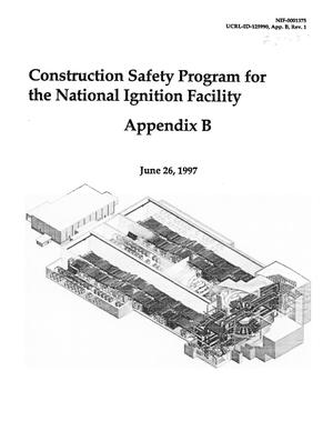 Construction safety program for the National Ignition Facility, Appendix B
