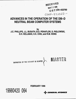 Advances in the operation of the DIII-D neutral beam computer systems