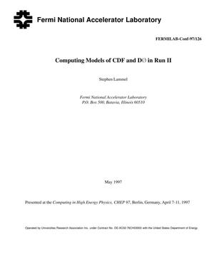 Computing Models of CDF and D0 in Run II