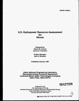 U.S. hydropower resource assessment for Illinois