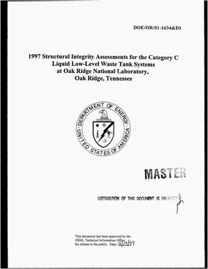 1997 structural integrity assessments for the Category C liquid low-level waste tank systems at Oak Ridge National Laboratory, Oak Ridge, Tennessee