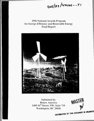 1996 National Awards Program for Energy and Renewable Energy final report