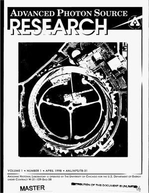 Advanced Photon Source research: Volume 1, Number 1, April 1998