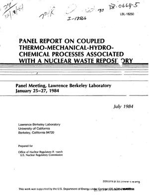 Panel report on coupled thermo-mechanical-hydro-chemical processes associated with a nuclear waste repository