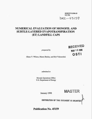 Numerical evaluation of monofil and subtle-layered evapotranspiration (ET) landfill caps