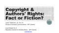 Primary view of Copyright and Authors' Rights: Fact or Fiction?
