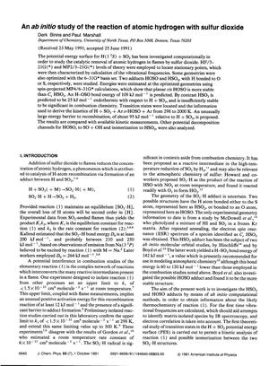 An ab initio study of the reaction of atomic hydrogen with sulfur dioxide