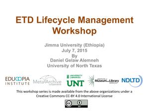 ETD Lifecycle Management Workshop