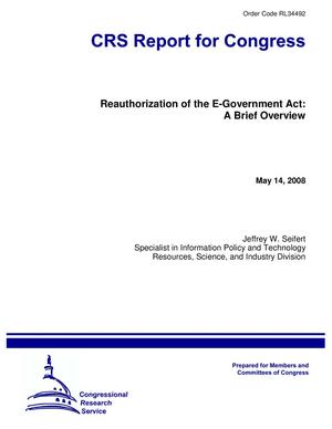 Reauthorization of the E-Government Act: A Brief Overview