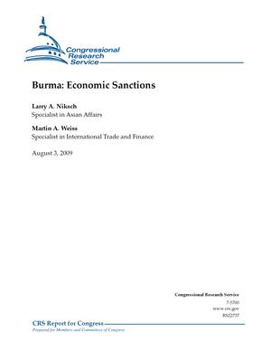 Burma: Economic Sanctions