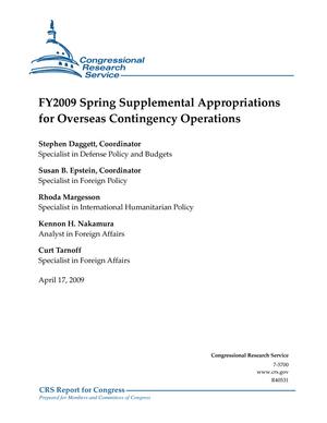 FY2009 Spring Supplemental Appropriations for Overseas Contingency Operations