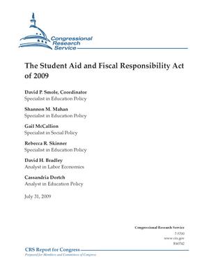 The Student Aid and Fiscal Responsibility Act of 2009
