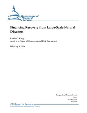Financing Recovery from Large-Scale Natural Disasters