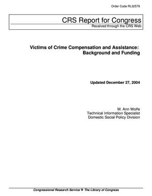 Victims of Crime Compensation and Assistance: Background and Funding