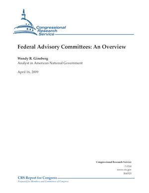 Primary view of object titled 'Federal Advisory Committees: An Overview'.